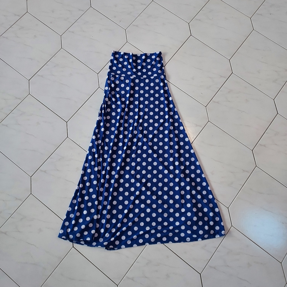 Lularoe Blue Polkadot Skirt Size XXS